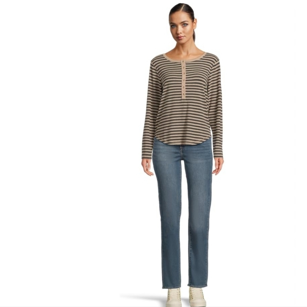 Mod-o-doc Long Sleeve Slim Shirttail Henley M NWOT